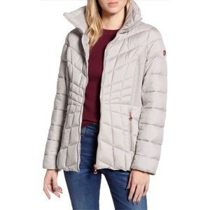 Packable Gray Puffer Coat